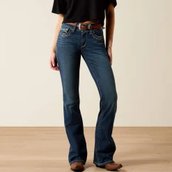 R.E.A.L. Mid Rise Stretch Entwined Festival Boot Cut Jean