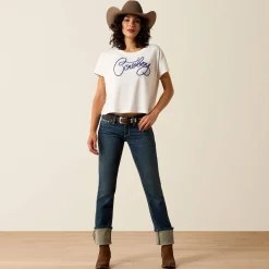 R.E.A.L. Mid Rise Stretch Icon Stackable Straight Leg Jean