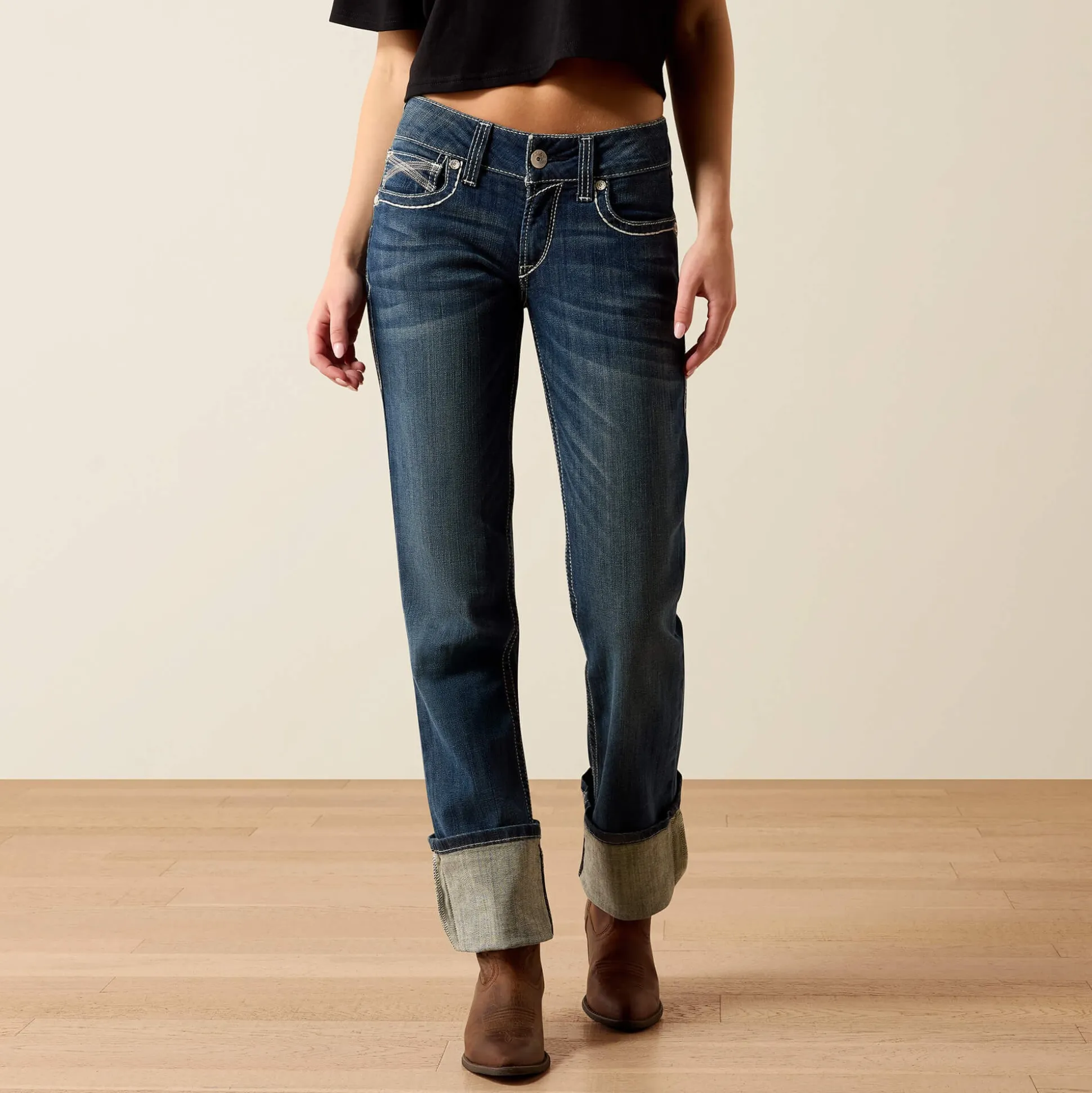 R.E.A.L. Mid Rise Stretch Ivy Stackable Straight Leg Jean