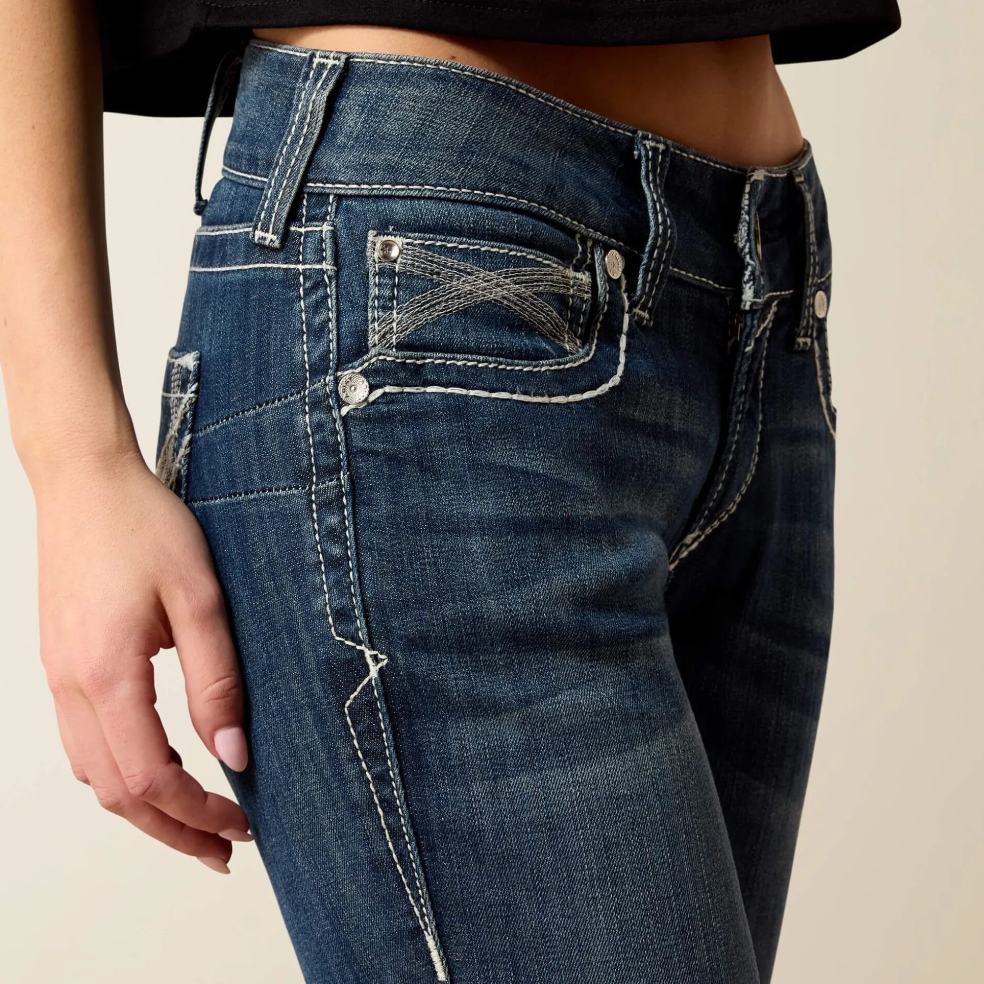 R.E.A.L. Mid Rise Stretch Ivy Stackable Straight Leg Jean