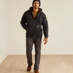 Rebar All-Weather Sherpa-Lined Full Zip Hoodie