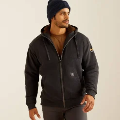 Rebar All-Weather Sherpa-Lined Full Zip Hoodie