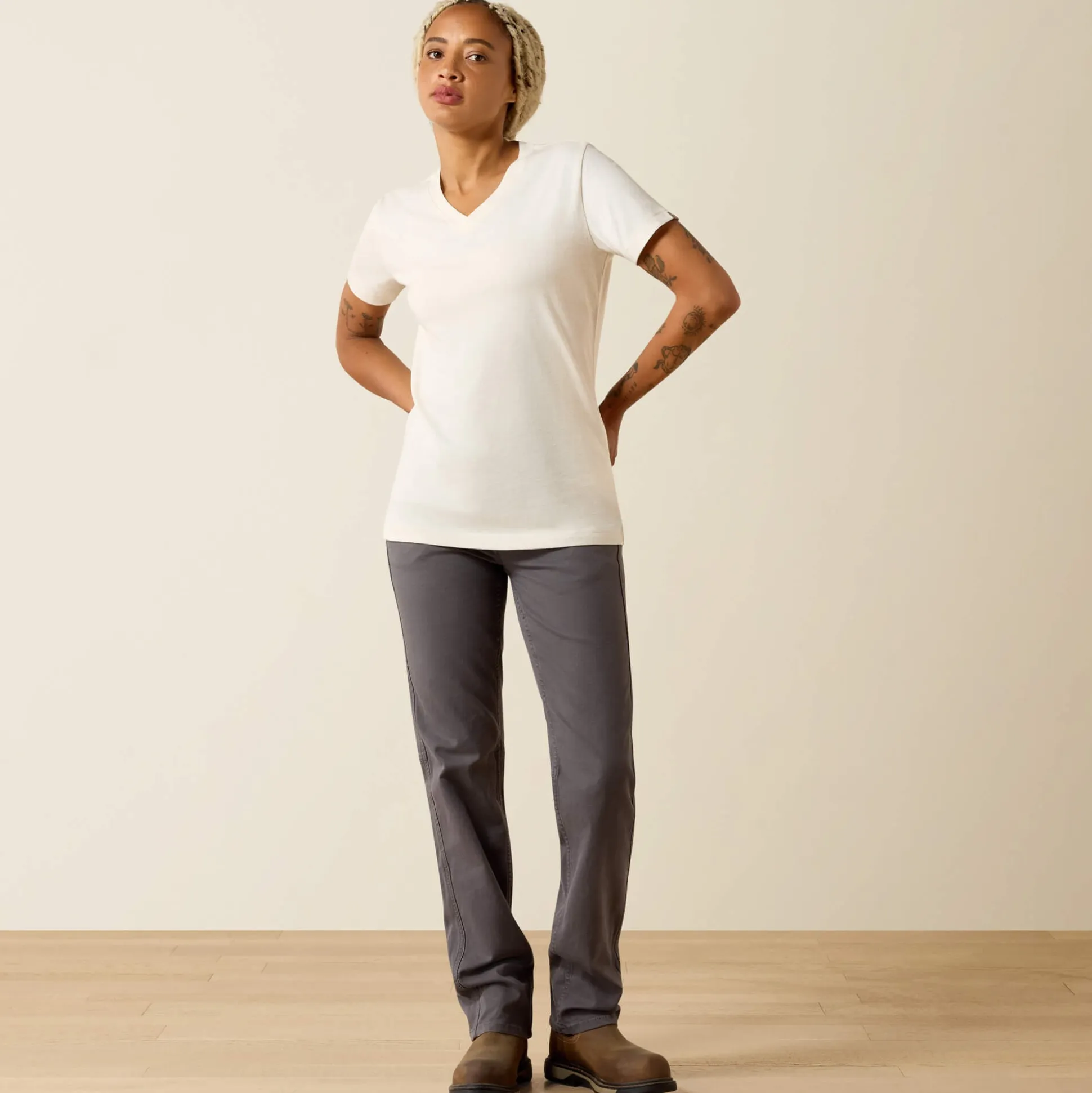 Rebar Cotton Strong Standard V-Neck T-Shirt