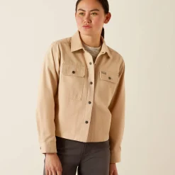 Rebar Cropped Woven Shirt Jacket