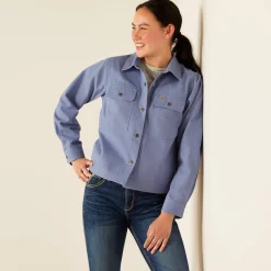 Rebar Cropped Woven Shirt Jacket