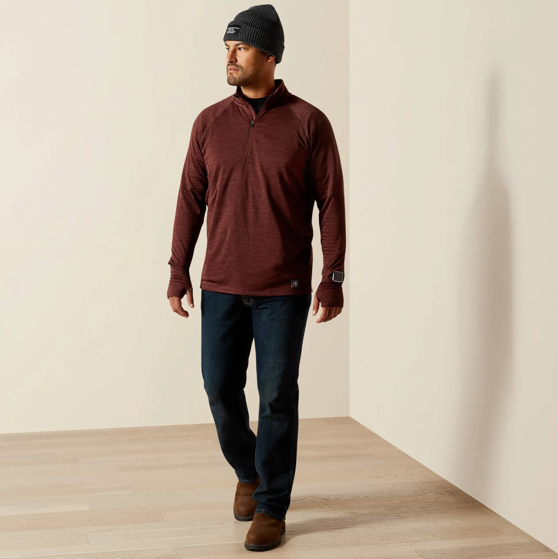 Rebar Gridwork Baselayer 1/4 Zip T-Shirt