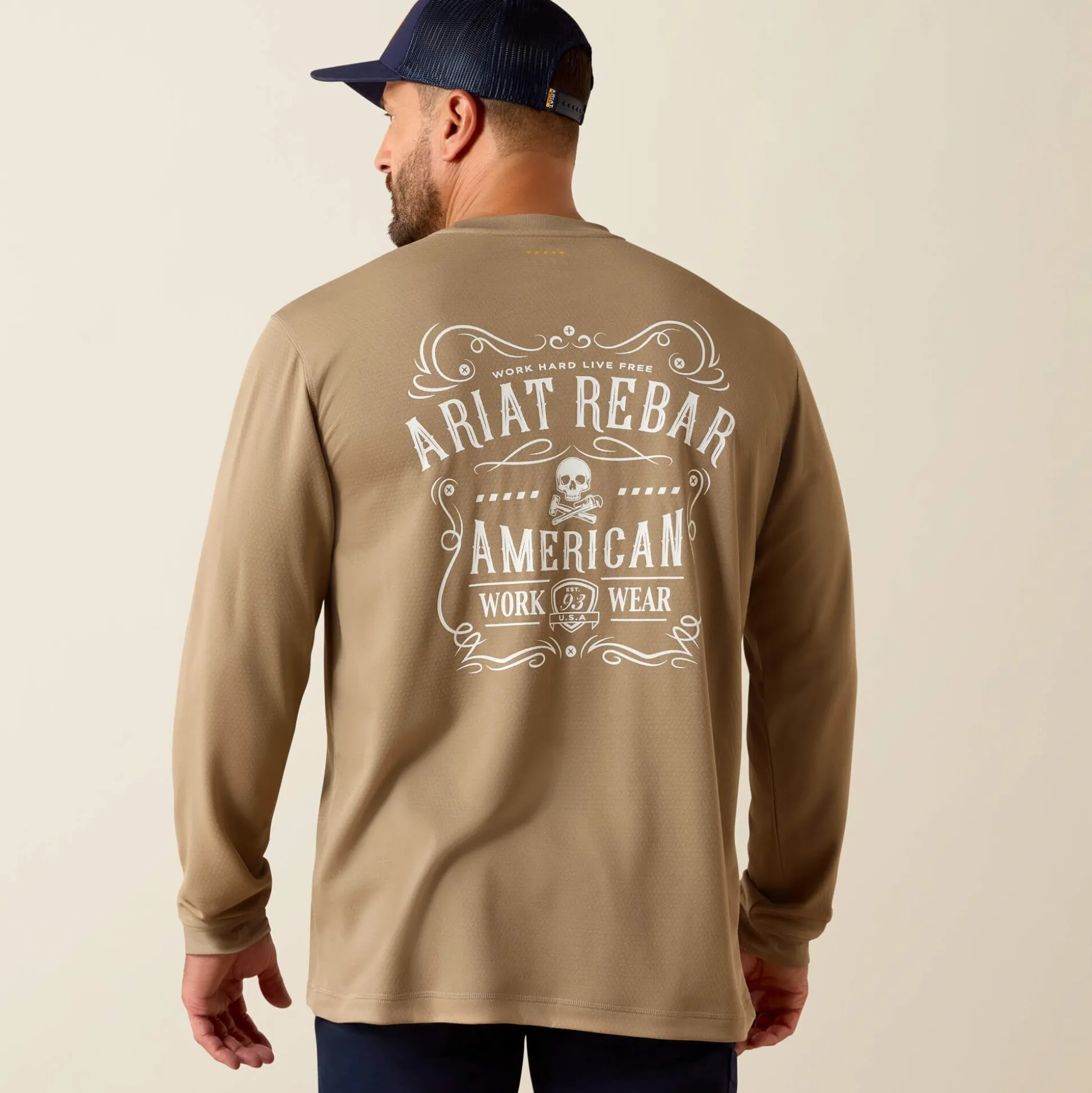 Rebar Heat Fighter Label Long Sleeve T-Shirt