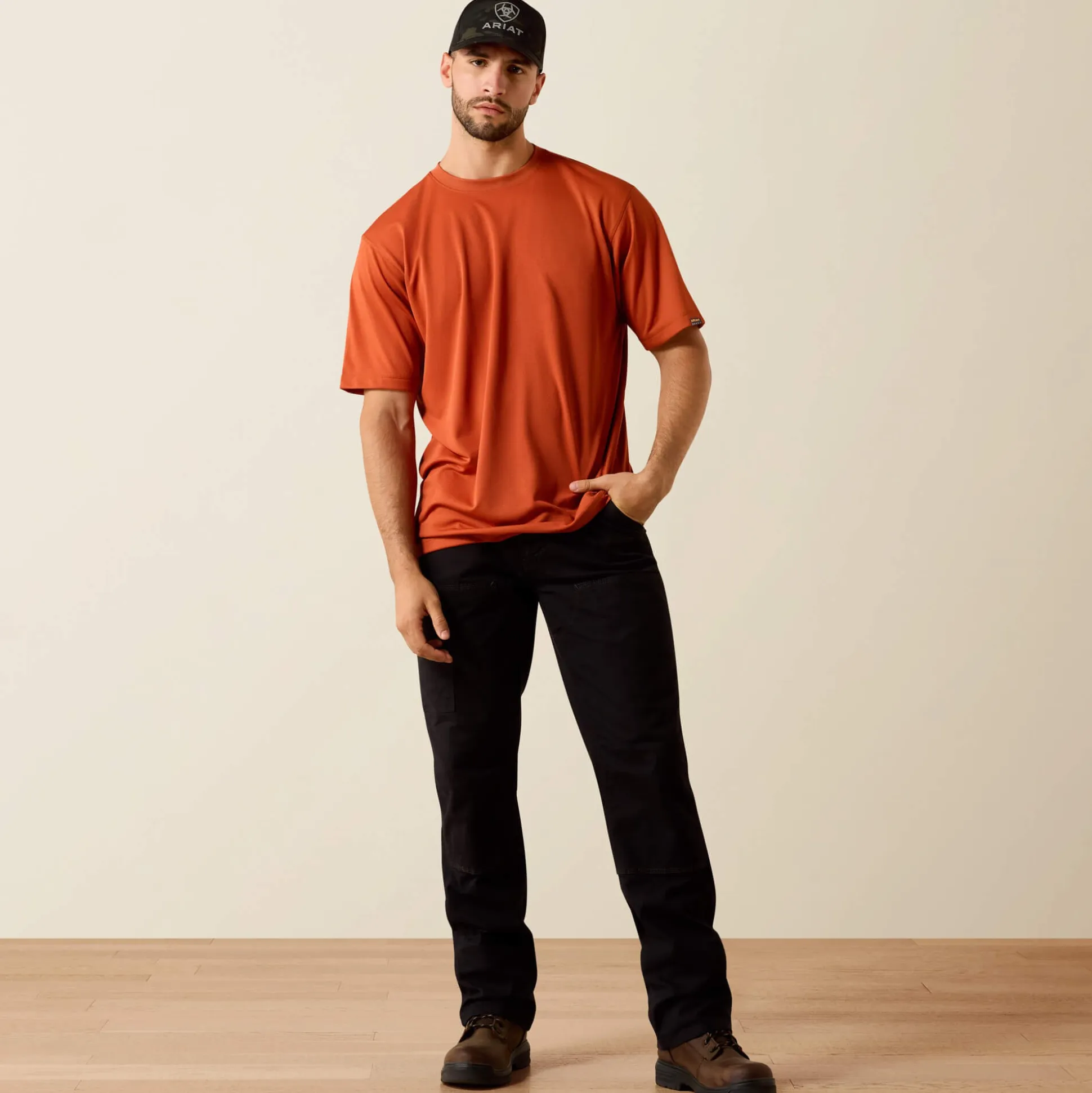 Rebar Heat Fighter Textured Logo T-Shirt