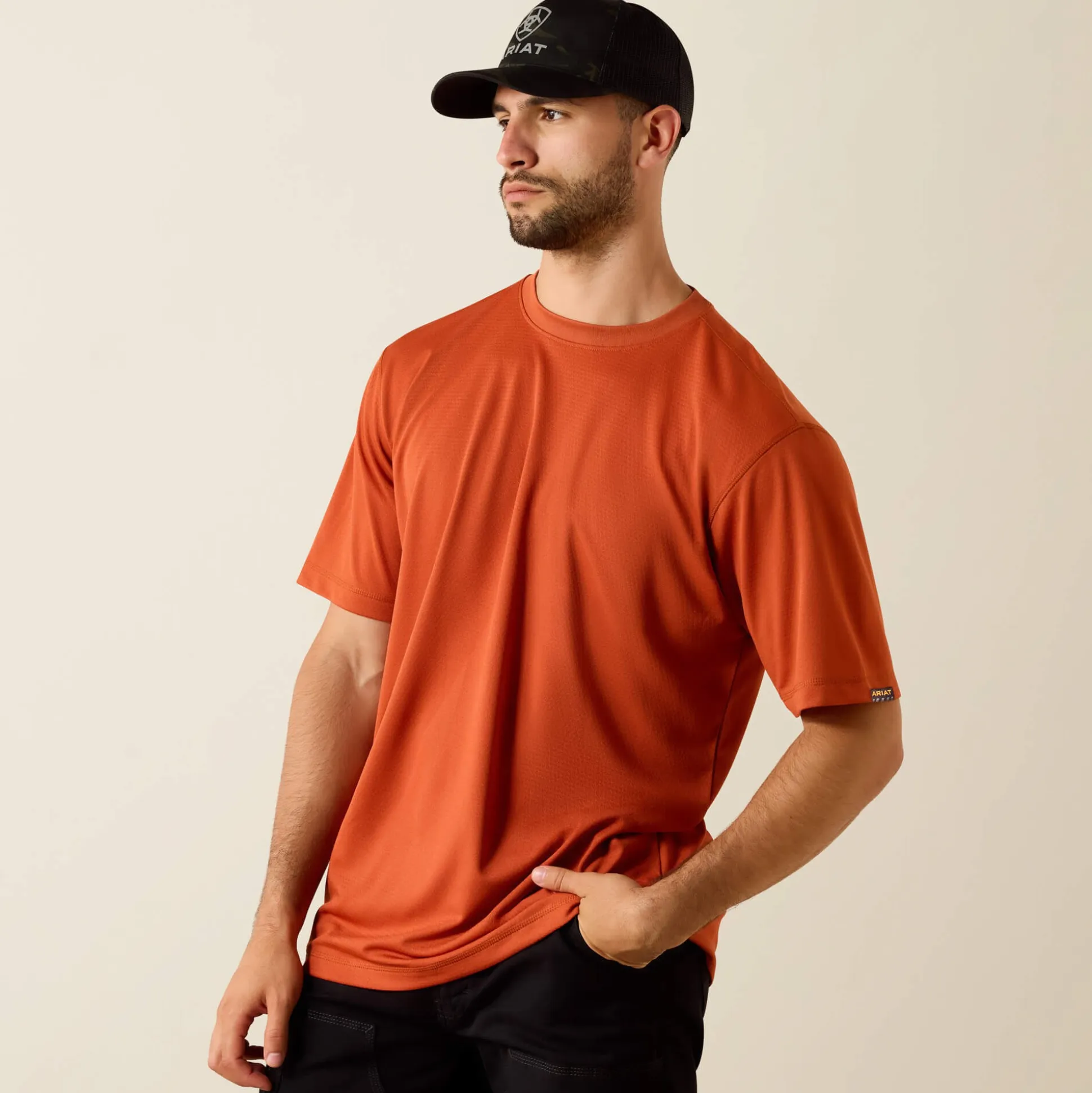 Rebar Heat Fighter Textured Logo T-Shirt
