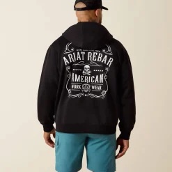 Rebar Lightweight Label Full Zip Hoodie