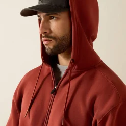 Rebar Lightweight Label Full Zip Hoodie
