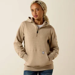 Rebar Lightweight Logo 1/2 Zip Hoodie