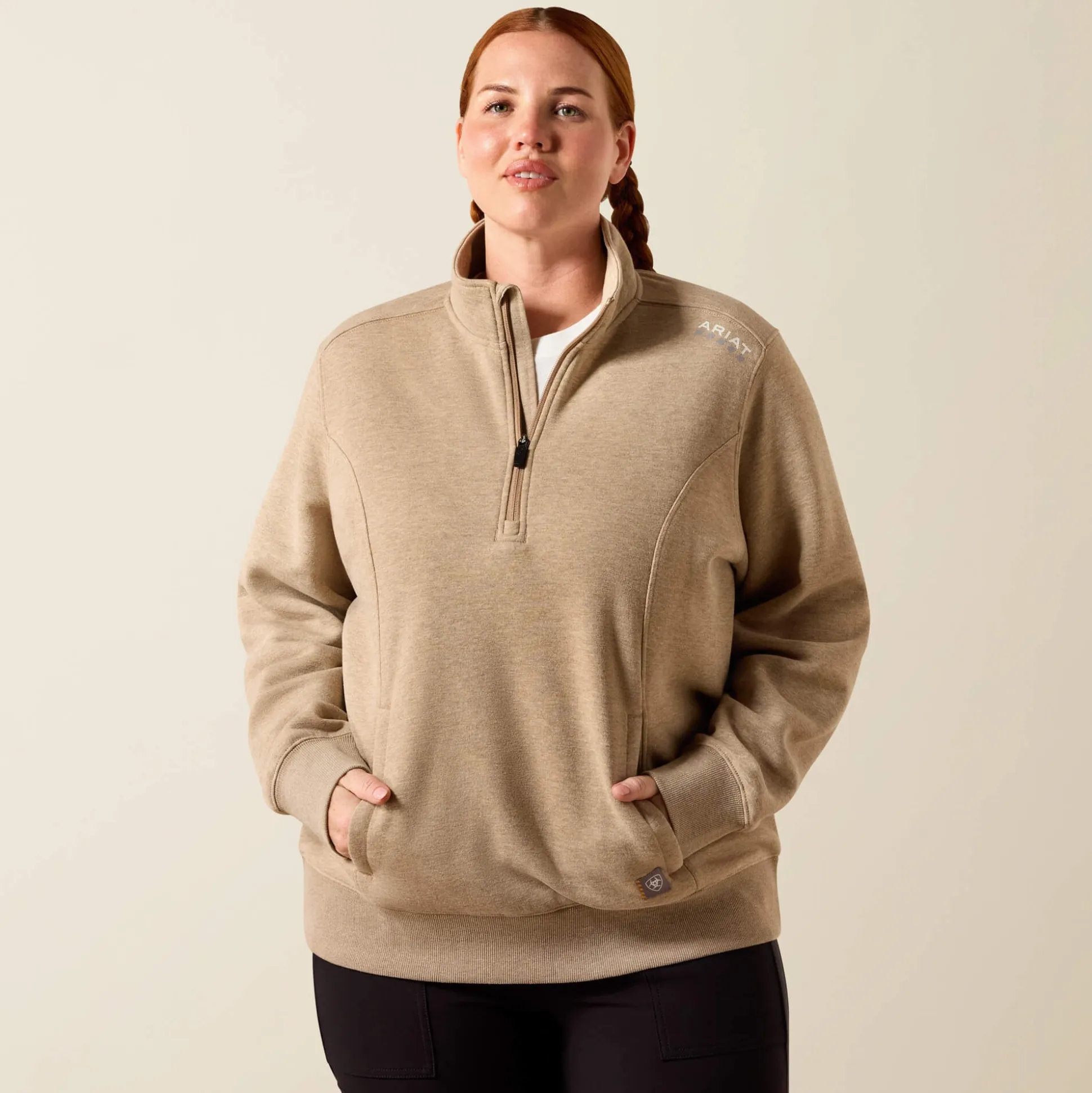Rebar Lightweight Mock 1/2 Zip Sweatshirt