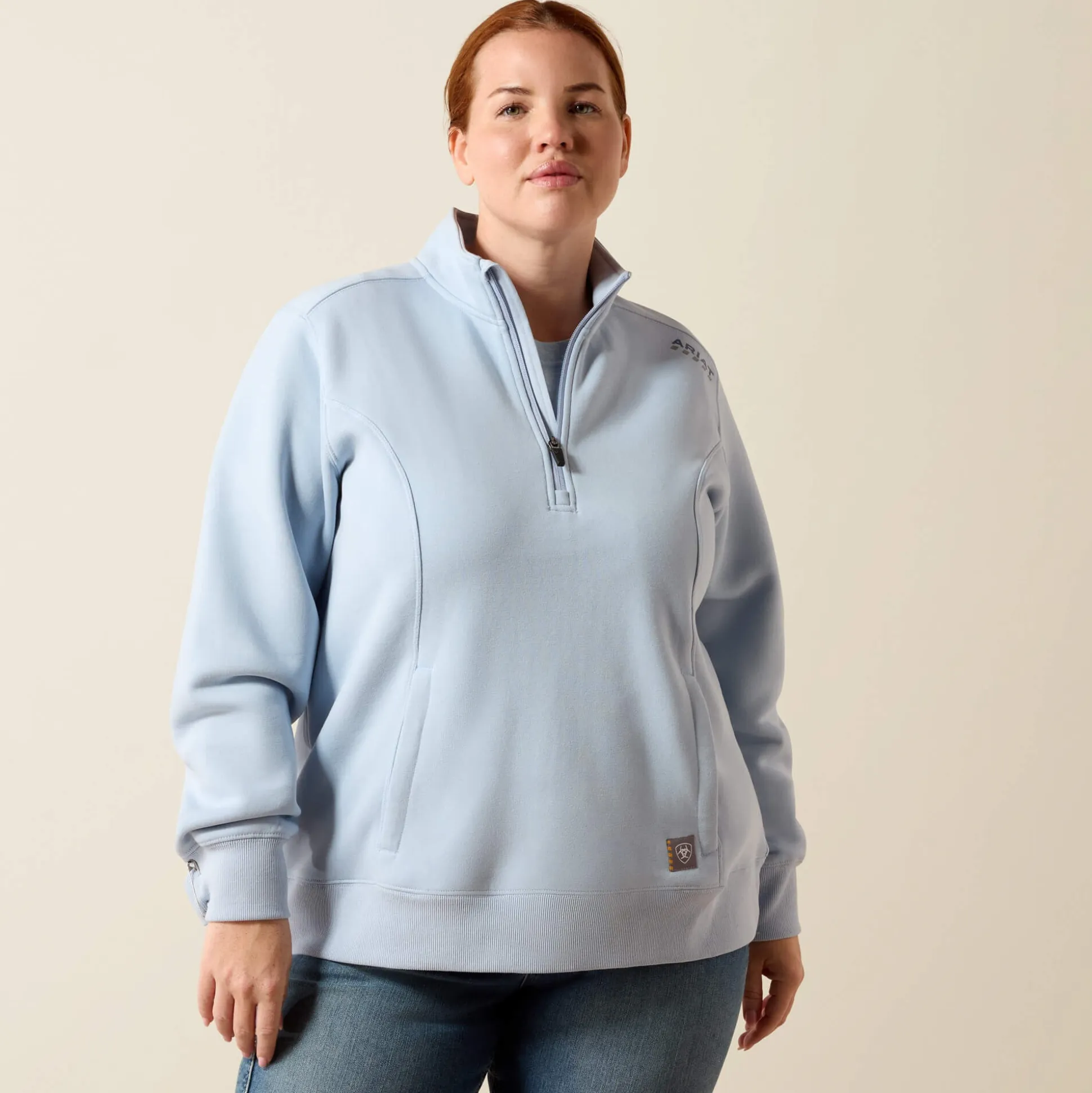 Rebar Lightweight Mock 1/2 Zip Sweatshirt