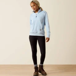 Rebar Lightweight Mock 1/2 Zip Sweatshirt