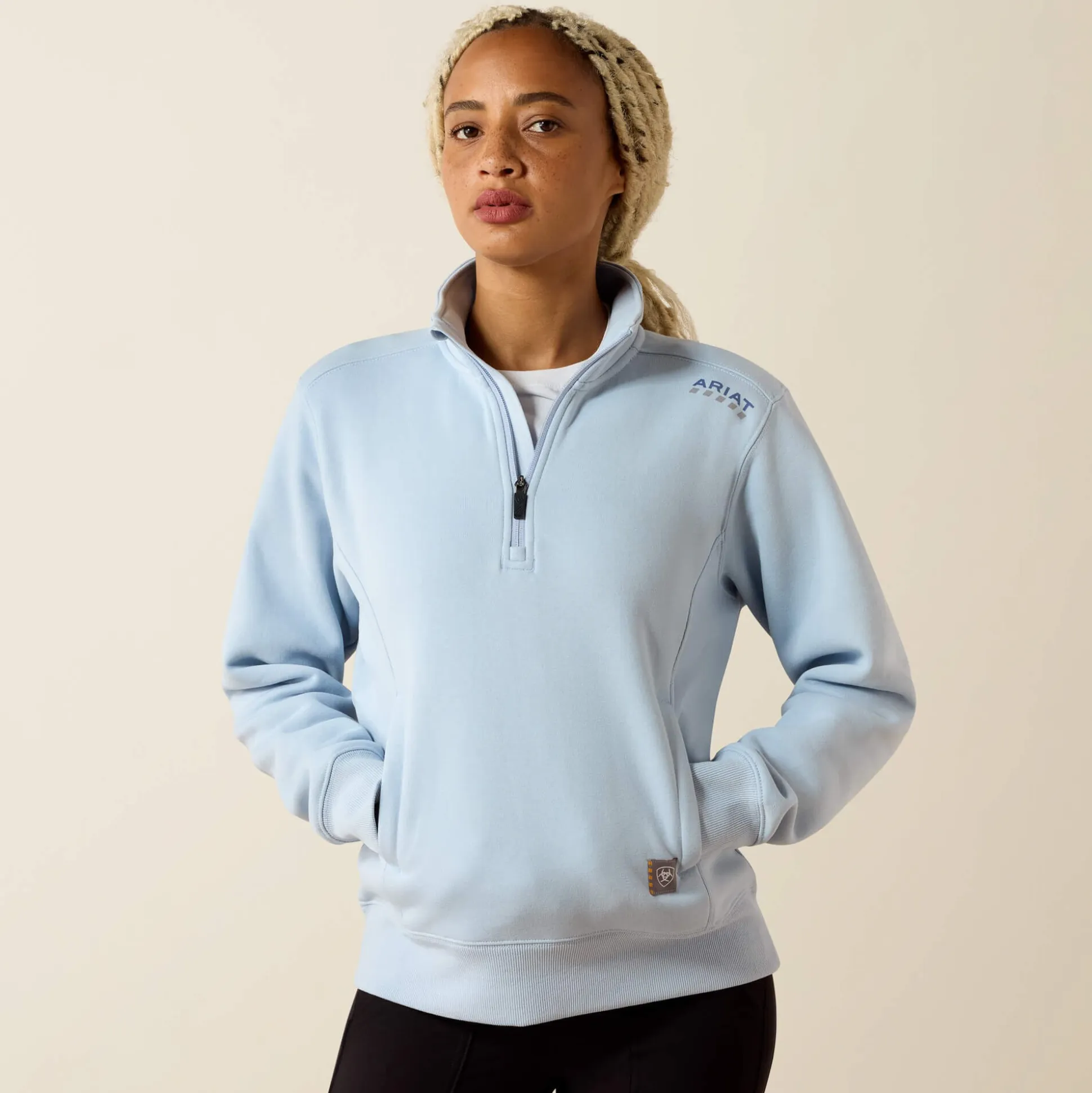 Rebar Lightweight Mock 1/2 Zip Sweatshirt