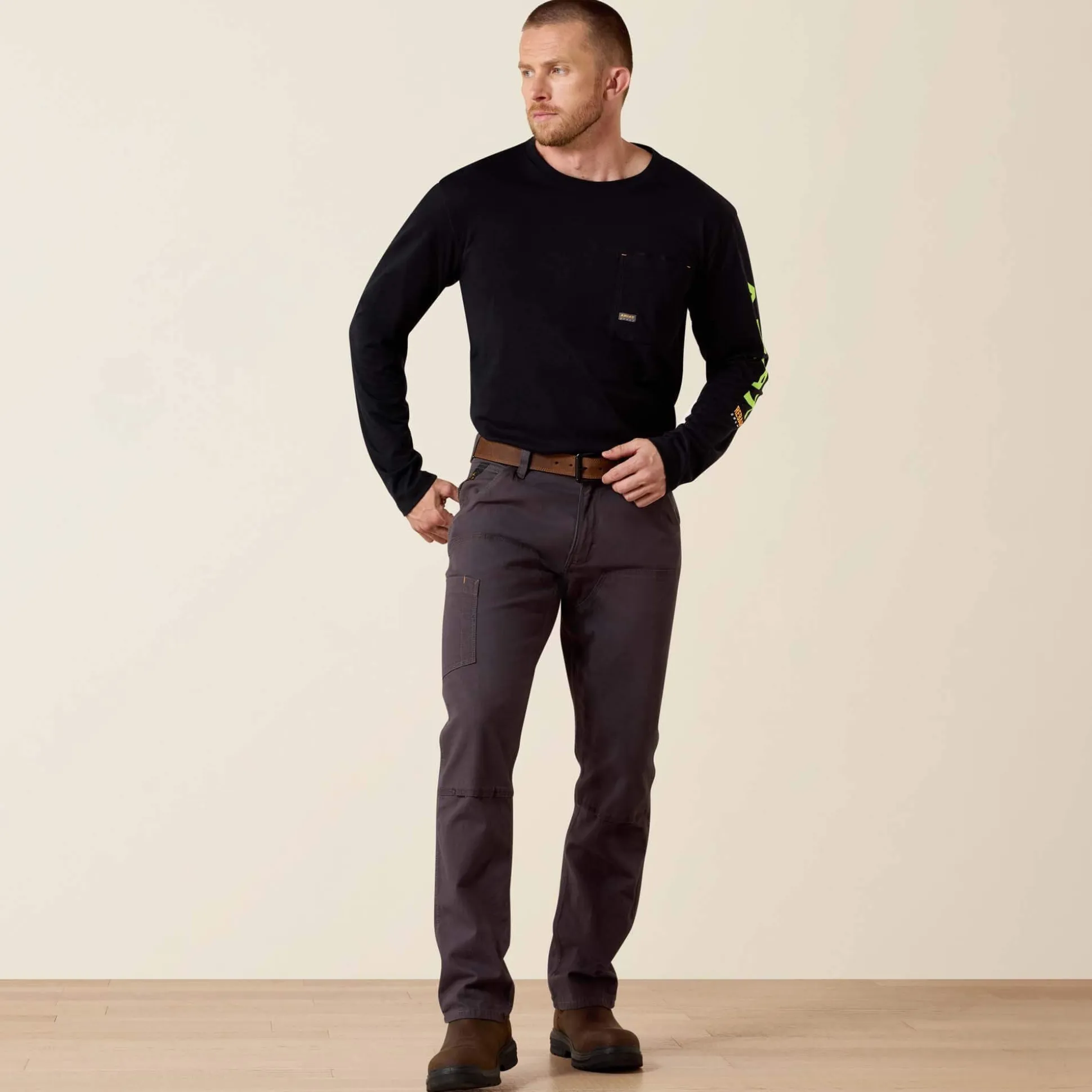 Rebar M4 Low Rise DuraStretch Made Tough Double Front Stackable Straight Leg Pant