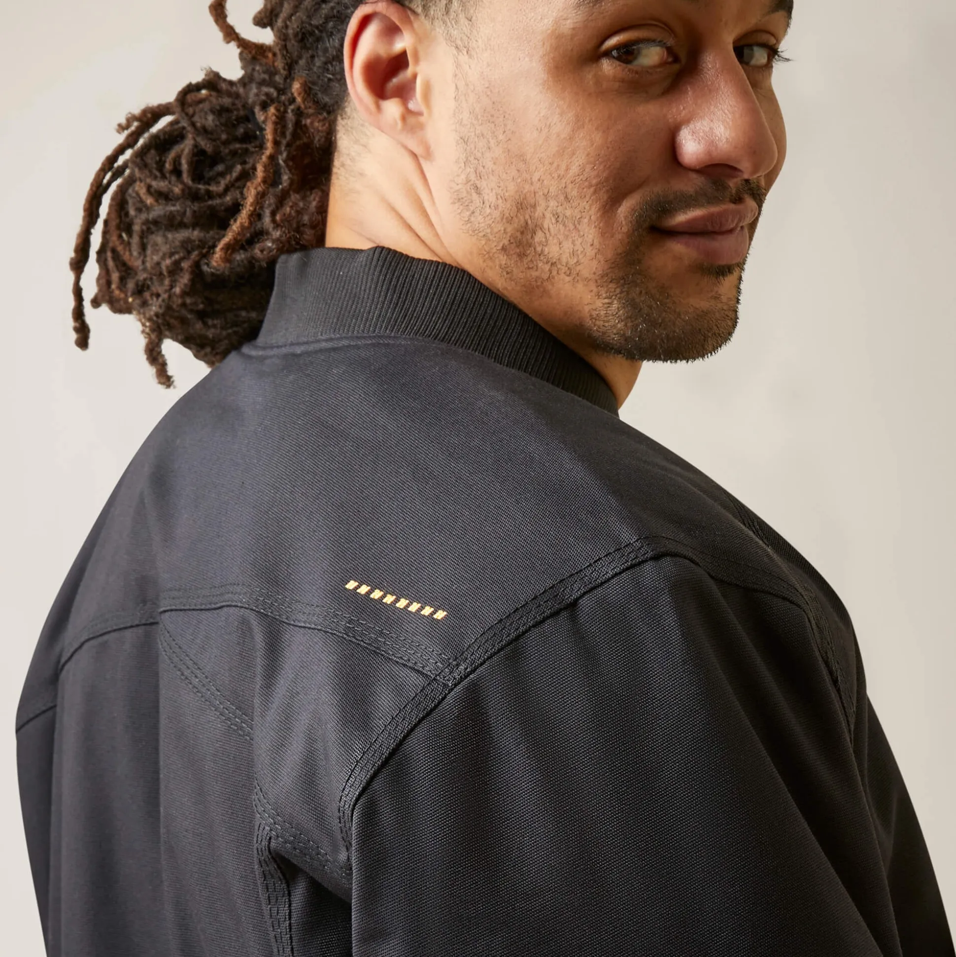 Rebar Stretch Canvas Bomber Jacket