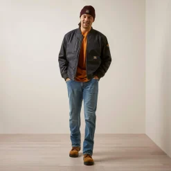 Rebar Stretch Canvas Bomber Jacket