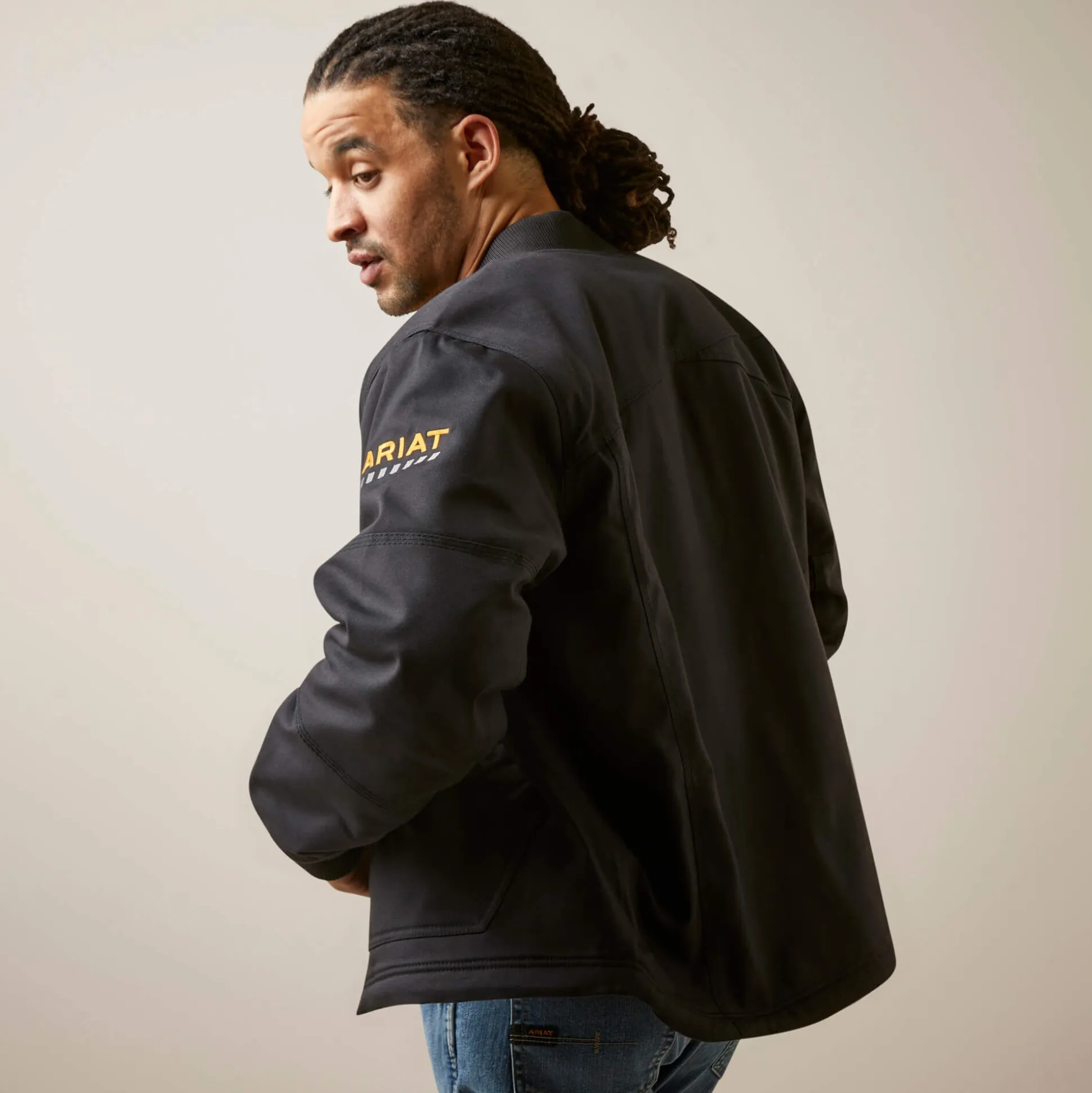 Rebar Stretch Canvas Bomber Jacket