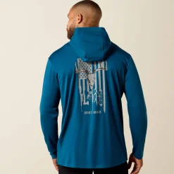 Rebar Sunblocker Outdoor Hooded Classic Fit Long Sleeve T-Shirt