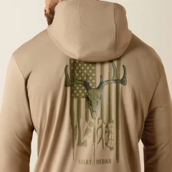 Rebar Sunblocker Outdoor Hooded Classic Fit Long Sleeve T-Shirt