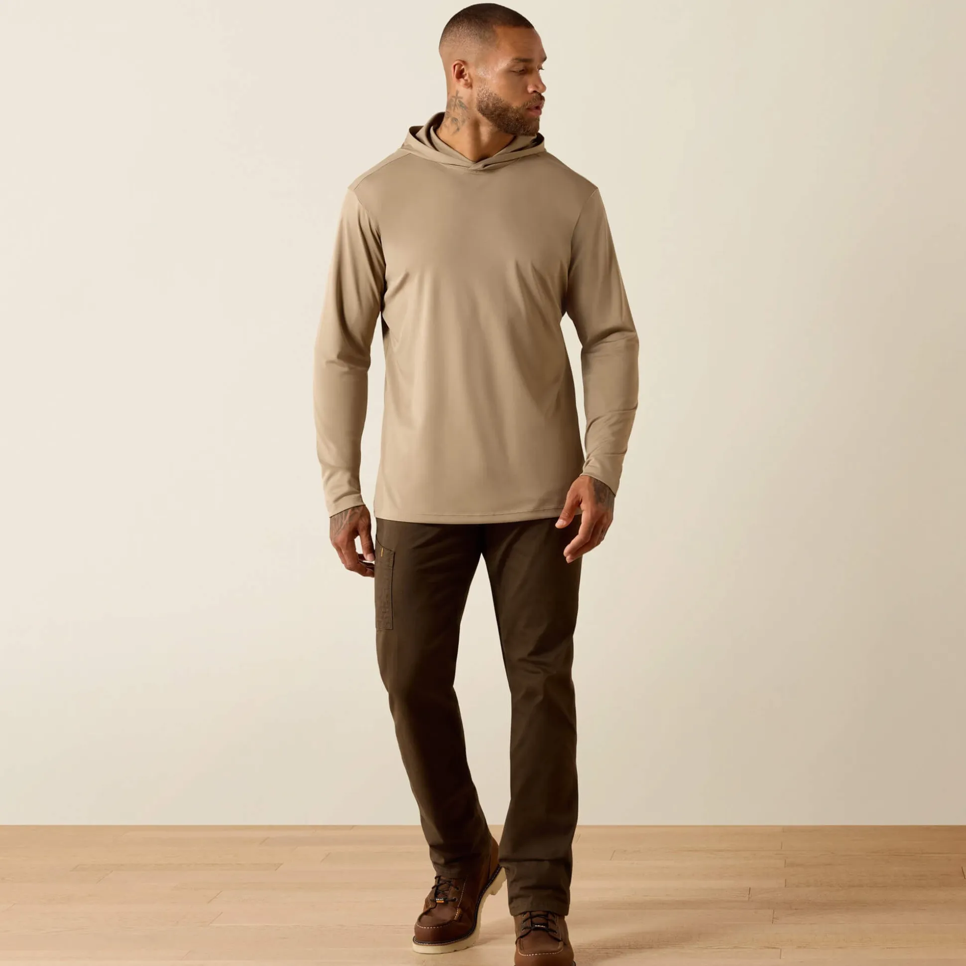 Rebar Sunblocker Outdoor Hooded Classic Fit Long Sleeve T-Shirt