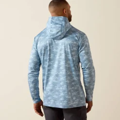 Rebar Sunblocker Printed Craft Hooded Long Sleeve T-Shirt