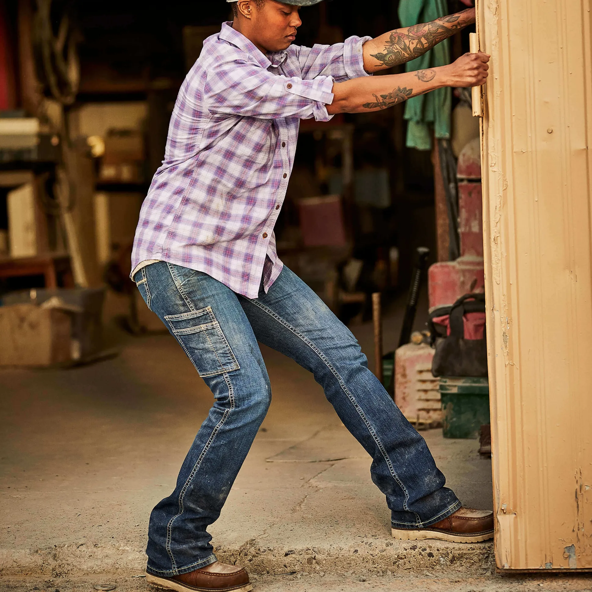 Rebar Work Flex Perfect Rise Riveter Boot Cut Jean
