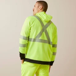 Rebar WorkTek Hi-Vis Full Zip Hoodie