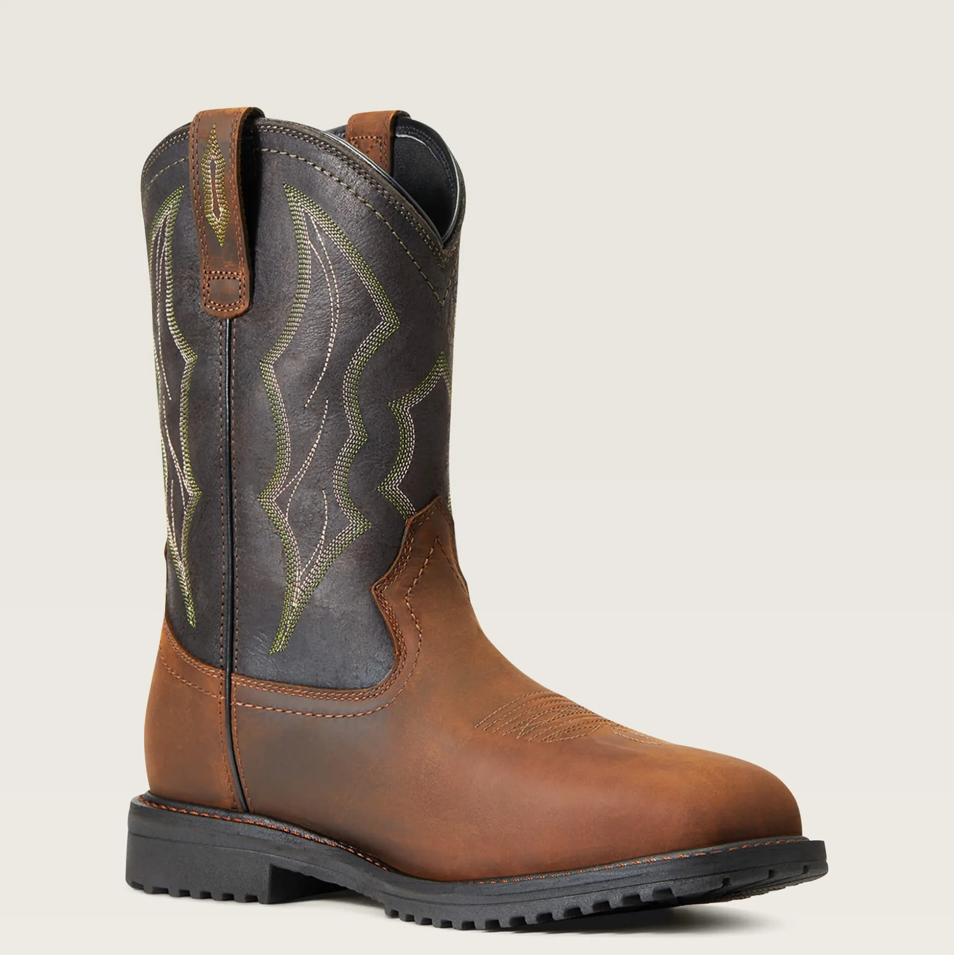 RigTek Wide Square Toe Waterproof Composite Toe Work Boot