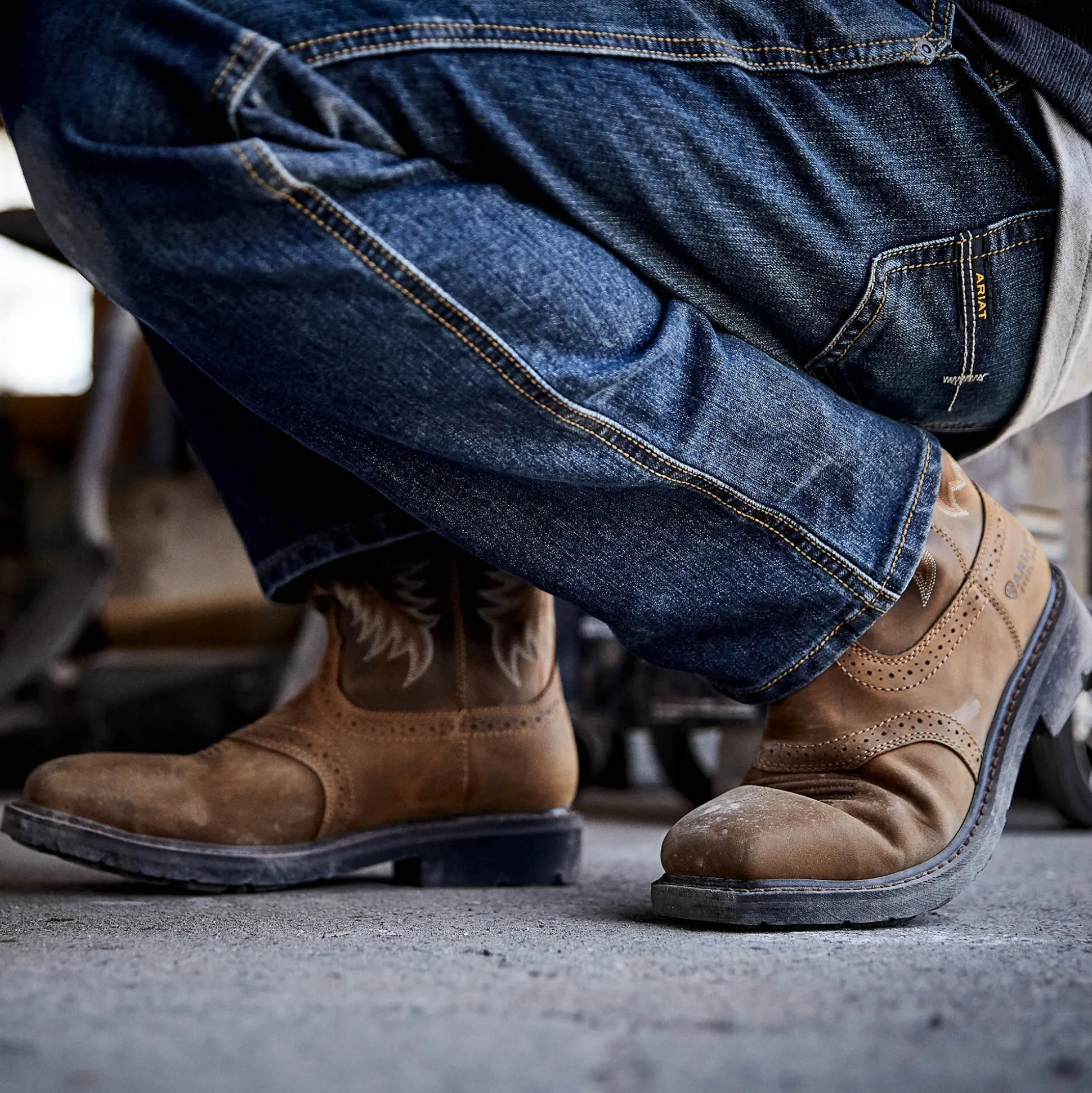 Sierra Wide Square Toe Steel Toe Work Boot