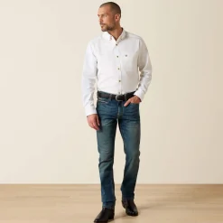 Solid Twill Fitted Shirt
