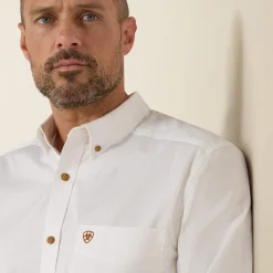 Solid Twill Fitted Shirt