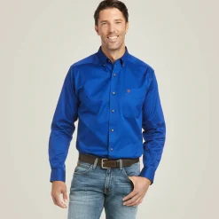 Solid Twill Fitted Shirt
