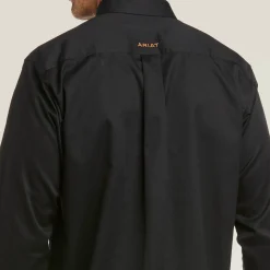 Solid Twill Fitted Shirt