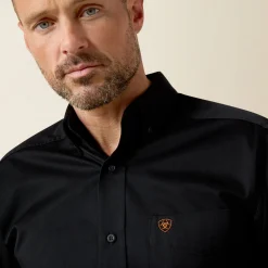 Solid Twill Fitted Shirt