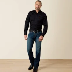 Solid Twill Fitted Shirt