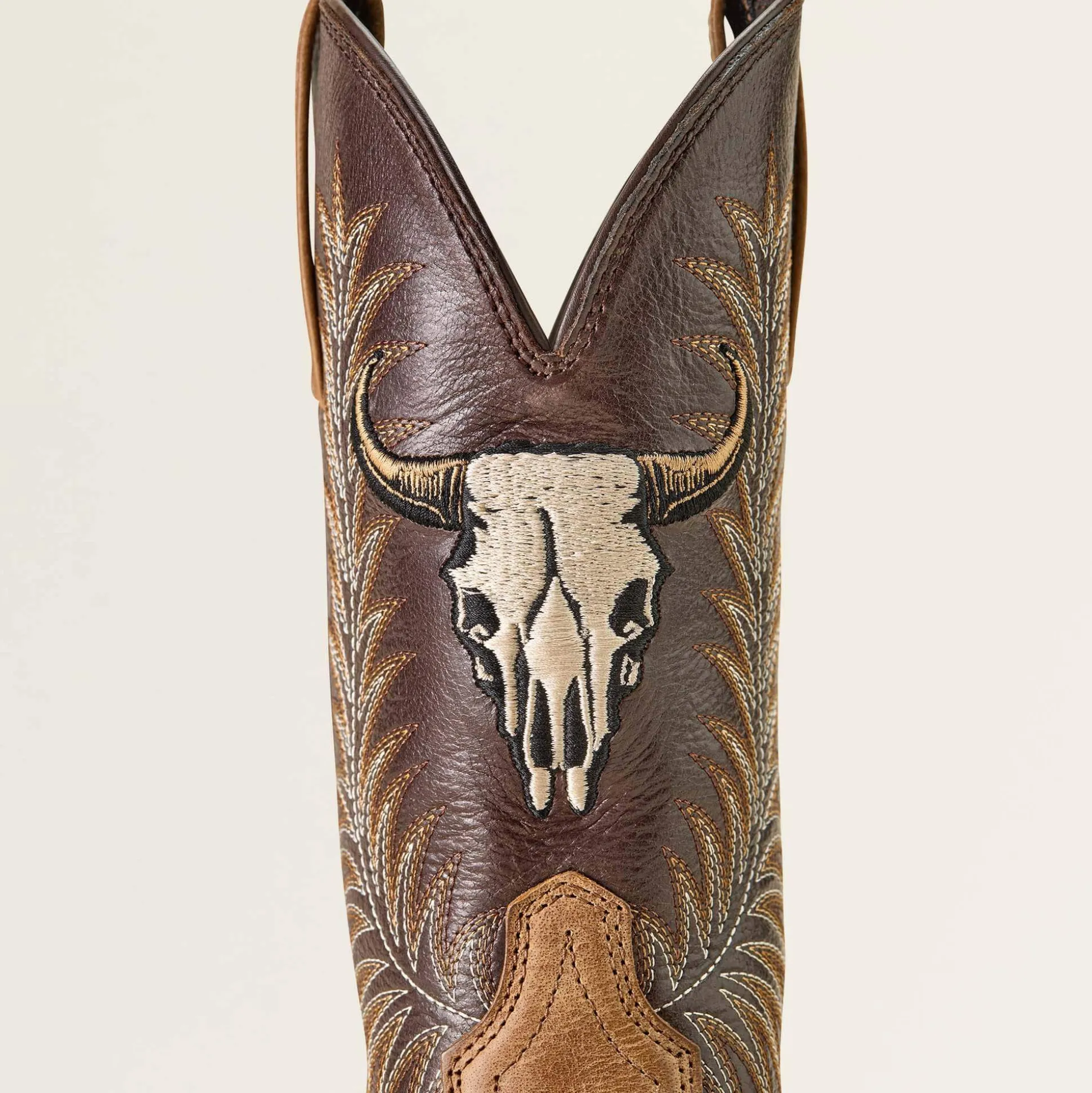 Sport Steer Skull Wide Square Toe Cowboy Boot