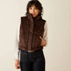 Swirls Faux Leather Vest