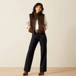 Swirls Faux Leather Vest
