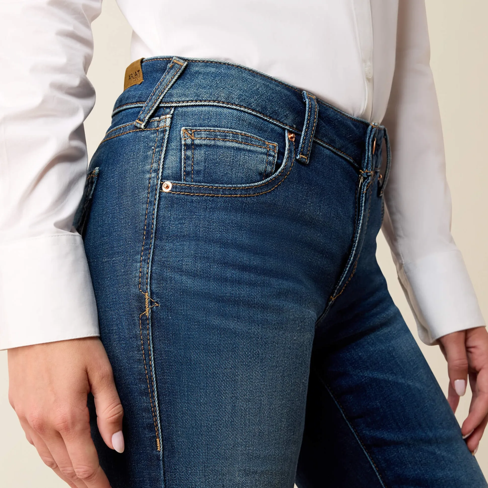 Trouser Mid Rise Stretch Kelsea Wide Leg Jean