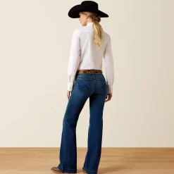 Trouser Mid Rise Stretch Kelsea Wide Leg Jean