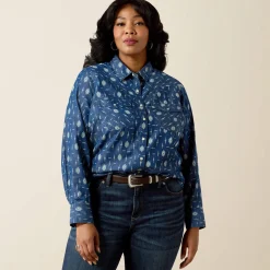 Wild Blue Western Snap Shirt