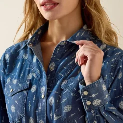 Wild Blue Western Snap Shirt