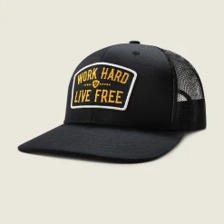 Work Hard Live Free Patch Snapback Cap