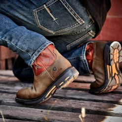 WorkHog Wide Square Toe Steel Toe Work Boot