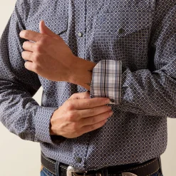 Wrinkle Free Dennis Fitted Snap Shirt