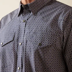 Wrinkle Free Dennis Fitted Snap Shirt