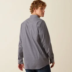 Wrinkle Free Dennis Fitted Snap Shirt